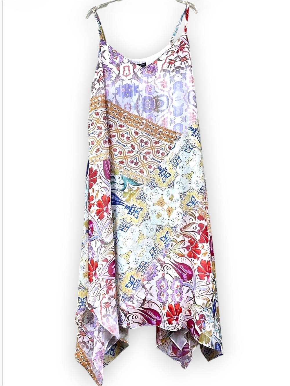City Chic “Zambia” Dress patchwork design Mni Dress in Multicolor Size M NWT